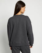 Heather Obsidian $|& Interval Rise Crewneck Pullover - SOF Back