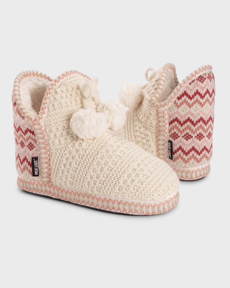 Ivory $|& MUK LUKS Amira Slipper Bootie - VOF Detail