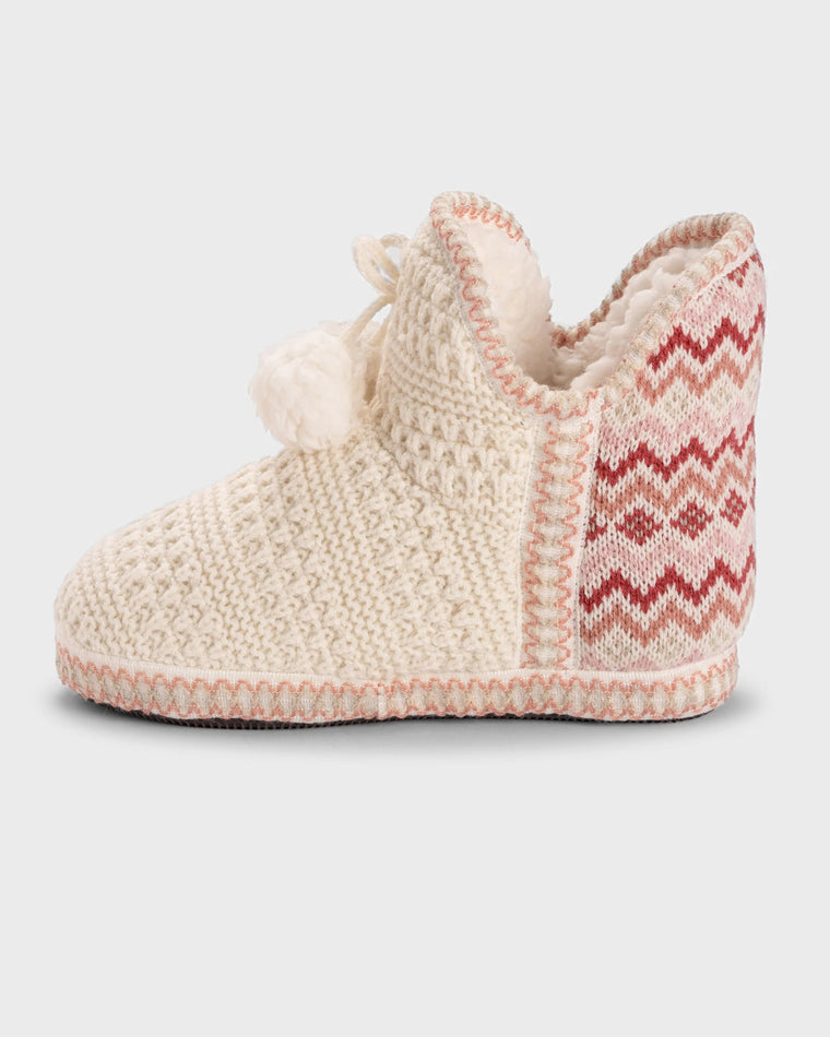 Ivory $|& MUK LUKS Amira Slipper Bootie - Hanger Front