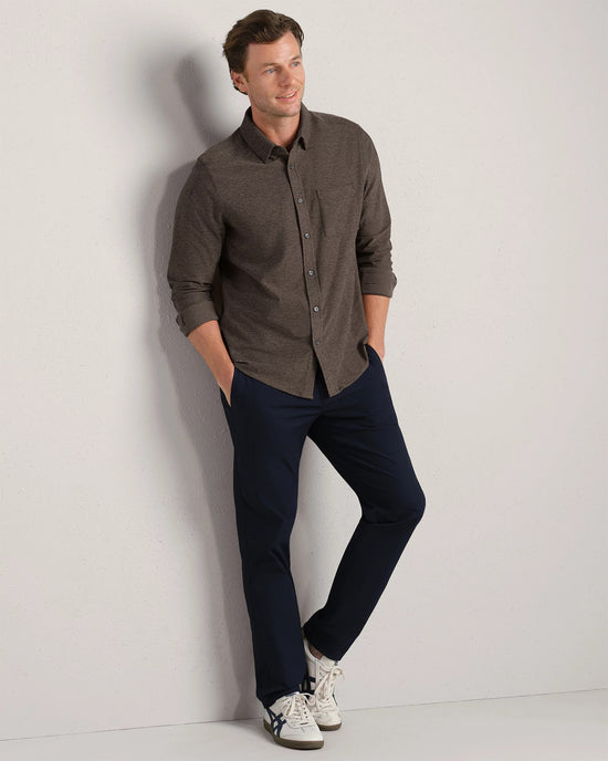 Cafe Noir $|& Rhone Wfh Shirt - VOF Detail