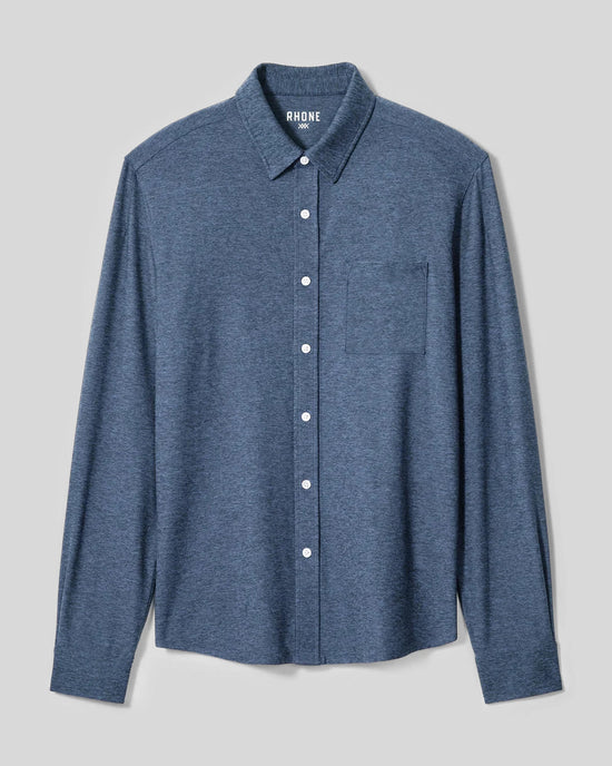 Vintage Indigo/Slate Blue Heather $|& Rhone Wfh Shirt - Hanger Back