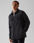 Black $|& Rhone Fleece Shacket - VOF Detail