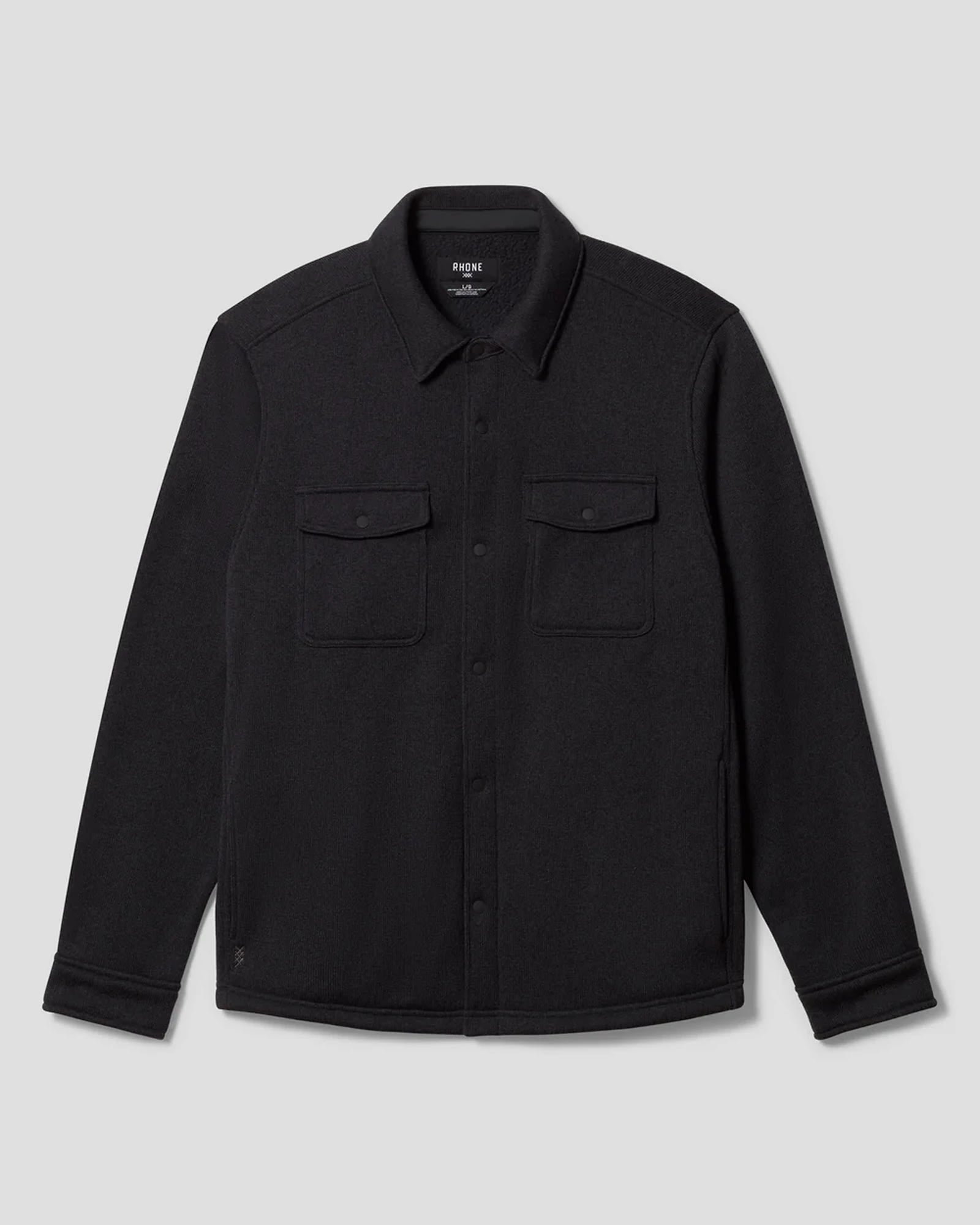 Black $|& Rhone Fleece Shacket - Hanger Back