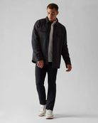 Black $|& Rhone Fleece Shacket - VOF Detail