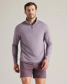Gray Stone $|& Rhone Rise 1/4 Zip - VOF Detail