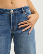 Swell $|& SEAS Avery Cropped Straight Jean - SOF Full Front