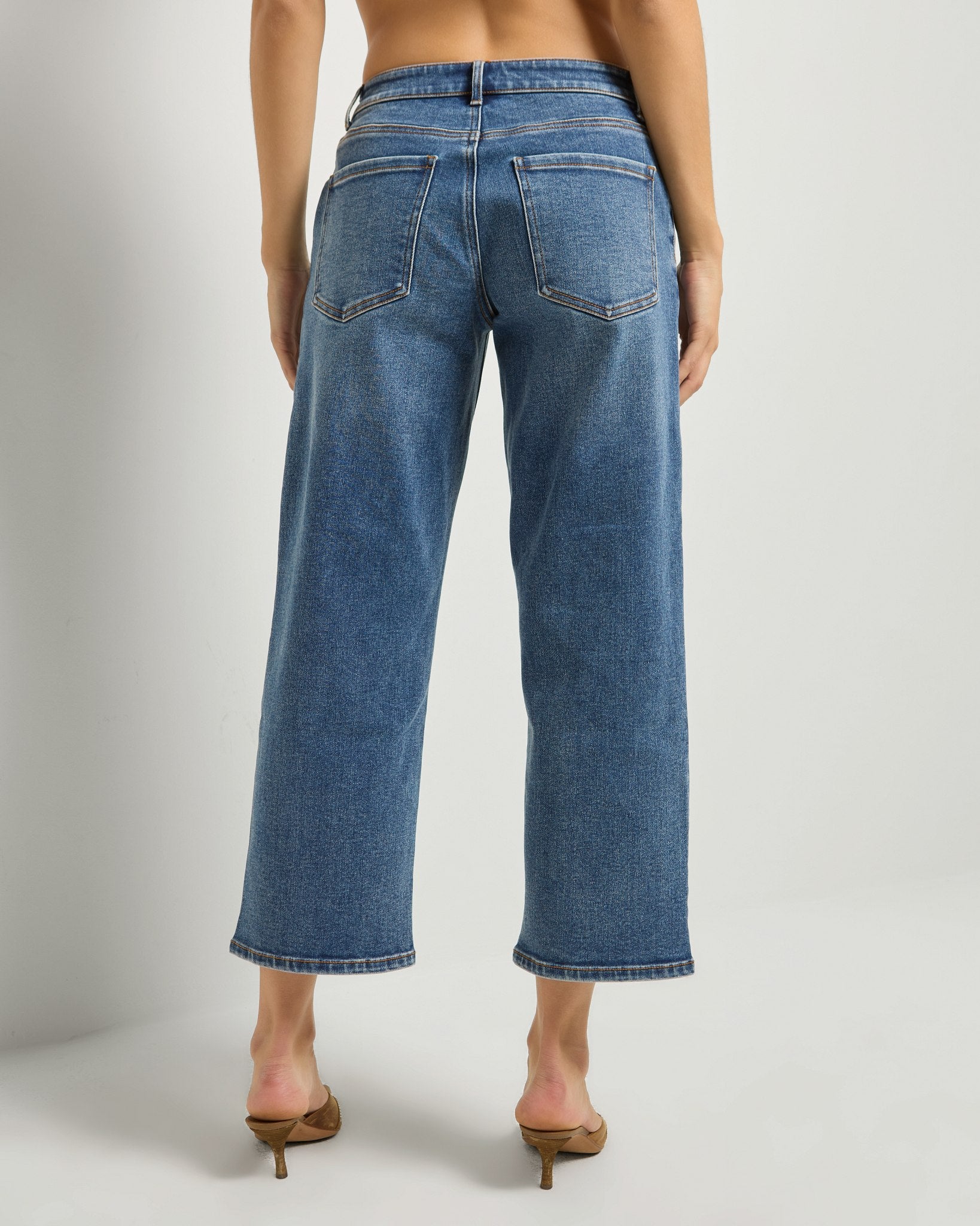 Swell $|& SEAS Avery Cropped Straight Jean - SOF Back