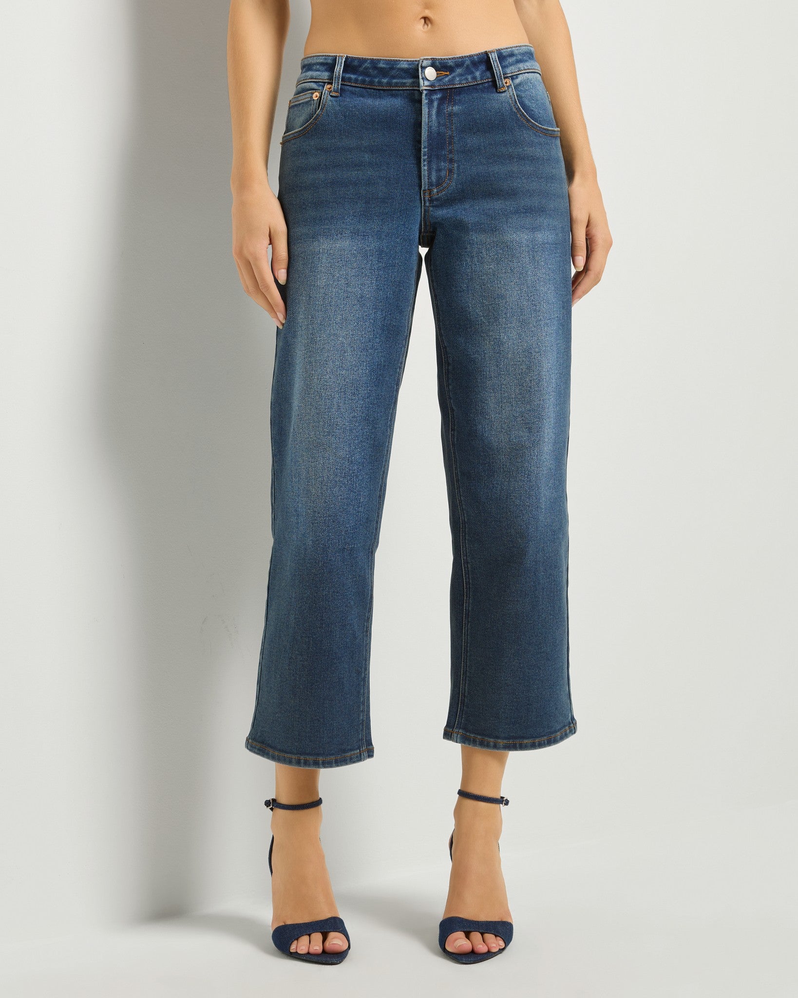 Rip Tide $|& SEAS Avery Cropped Straight Jean - SOF Front