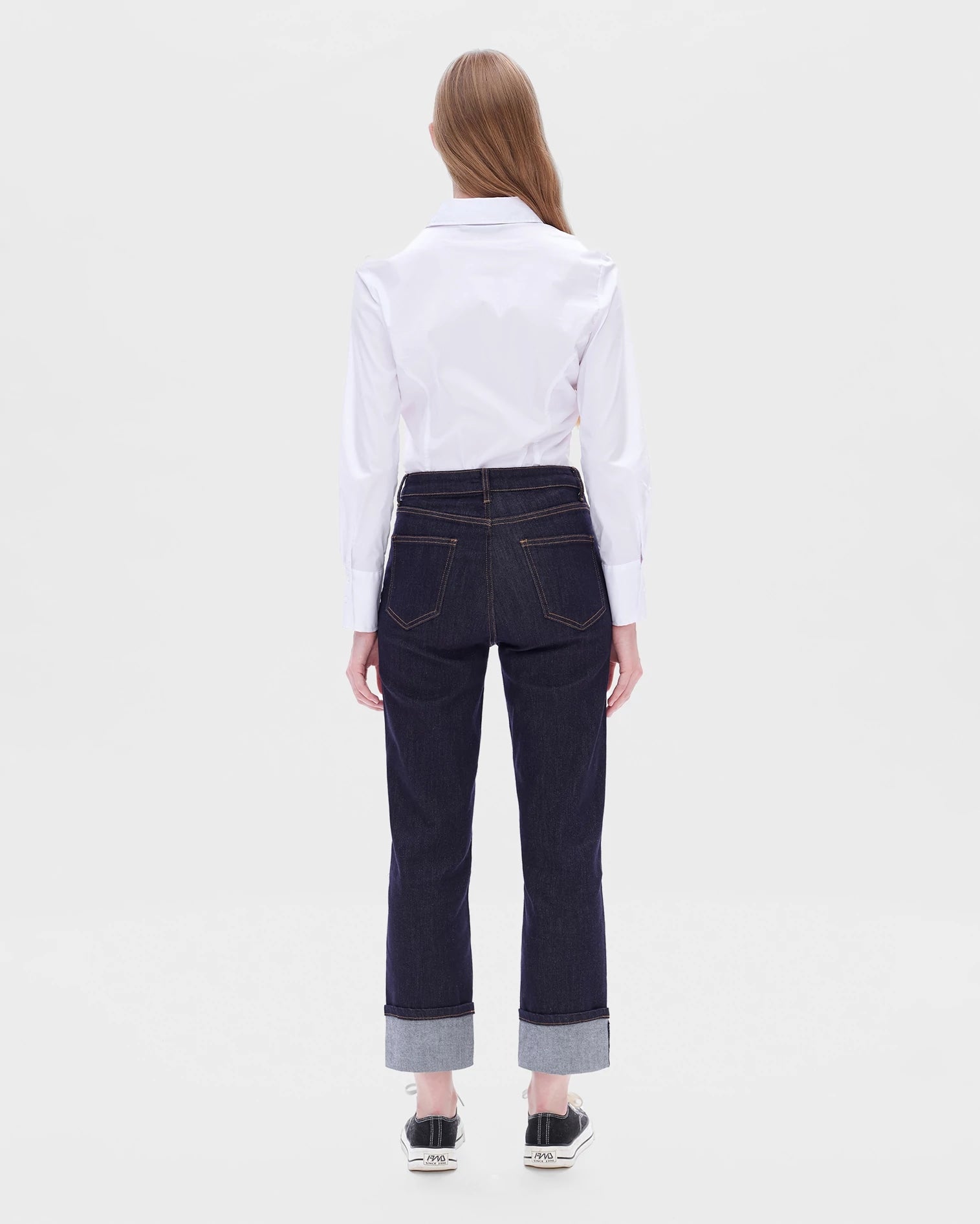 Rinse $|& Bayeas High Rise Straight Leg Jeans - Hanger Side
