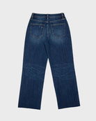 Vintage Dark Blue $|& Bayeas High Rise Pieced Straight Leg Jeans - Hanger Side