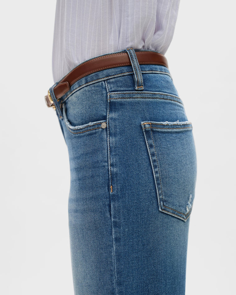 Medium Blue $|& Bayeas Low Rise Straight Leg Crop - Hanger Front