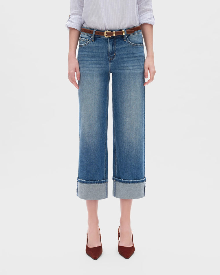 Medium Blue $|& Bayeas Low Rise Straight Leg Crop - VOF Detail