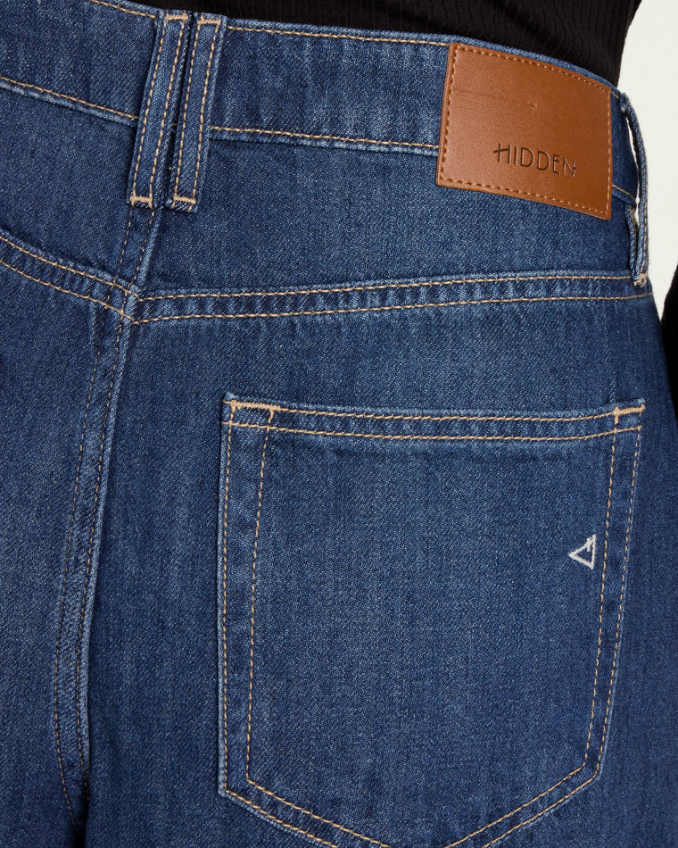 Dark Wash Blue $|& Hidden The Nori Super Soft Trouser Jean - SOF Back