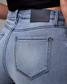 Grey Wash $|& Hidden The Tracey Cropped Straight Leg Jeans - Hanger Back