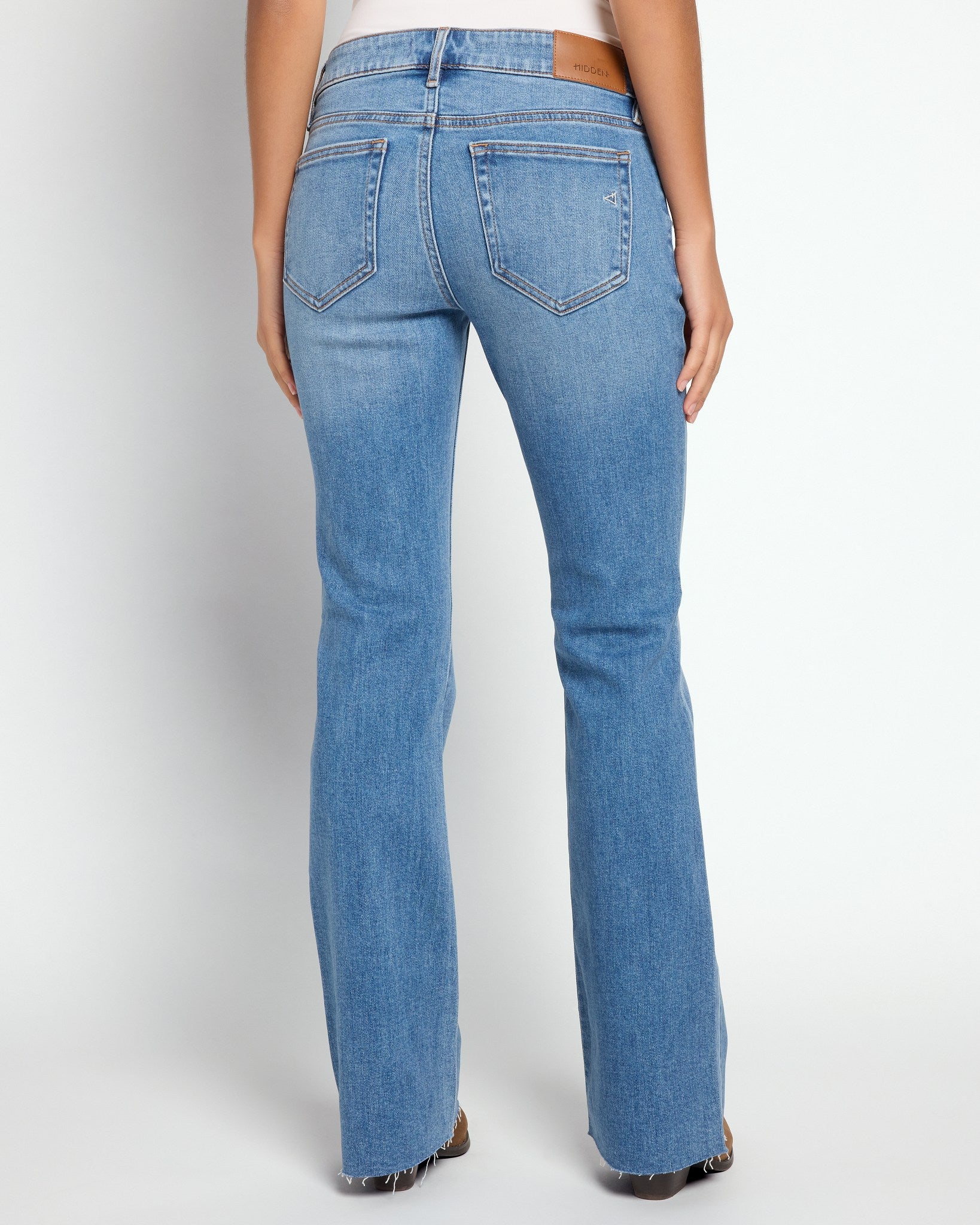 Medium Wash $|& Hidden The Ryan Low Rise Bootcut Jeans - SOF Back