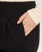 Black $|& Liverpool Barrel Leg Ponte Trouser - SOF Full Front