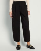 Black $|& Liverpool Barrel Leg Ponte Trouser - SOF Front