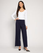 Cadet Blue $|& Liverpool Wide Leg Trouser With Flap Pockets - UGC On Fig