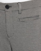 Black/White Mini Check $|& Liverpool Wide Leg Trouser With Flap Pockets - SOF Full Front