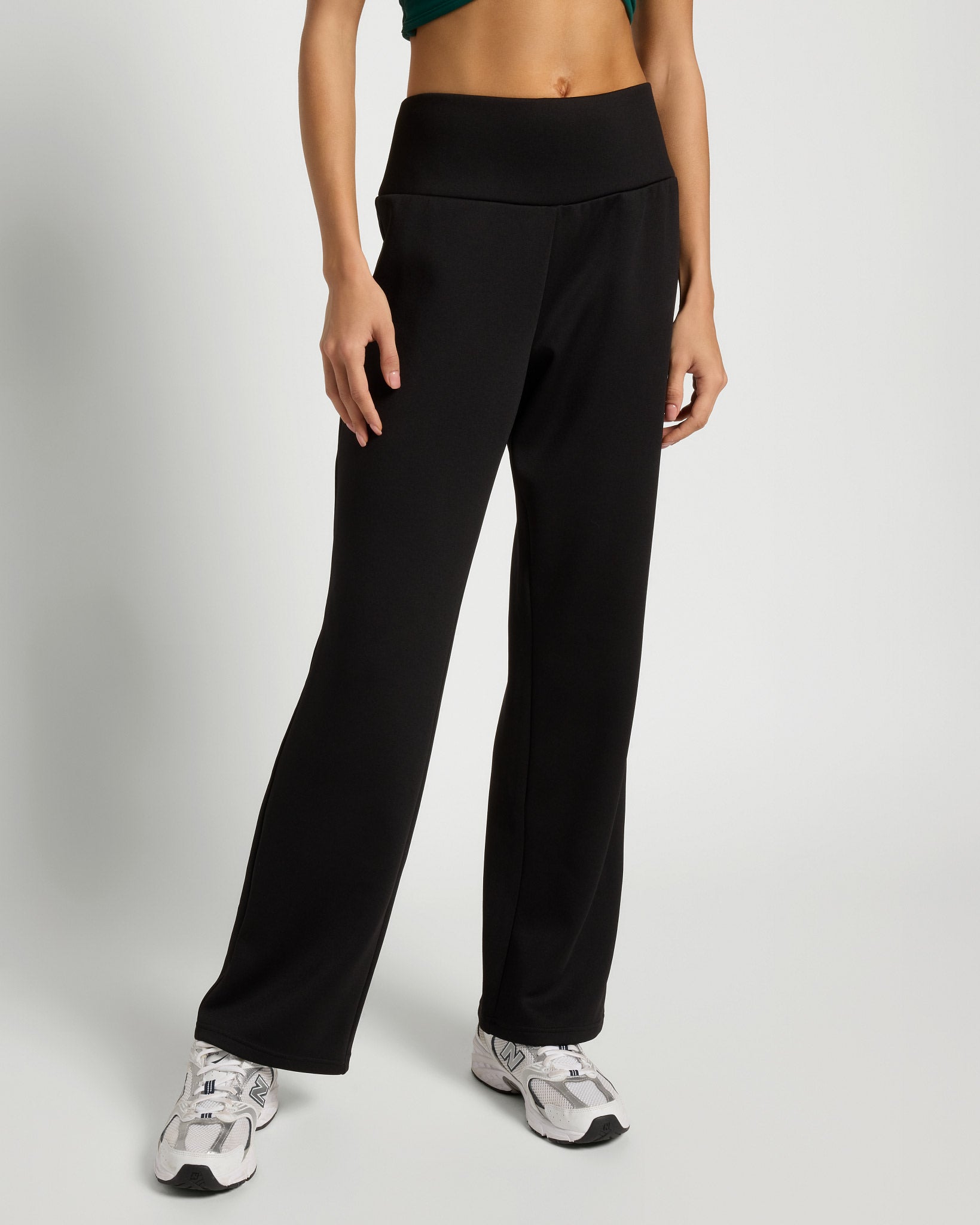 Black $|& Interval Level Up Bootcut Pant - SOF Front