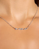 Silver $|& Macrae & Co Script Mama Necklace - SOF Full Front
