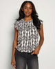 Printed Smocked Yoke Top