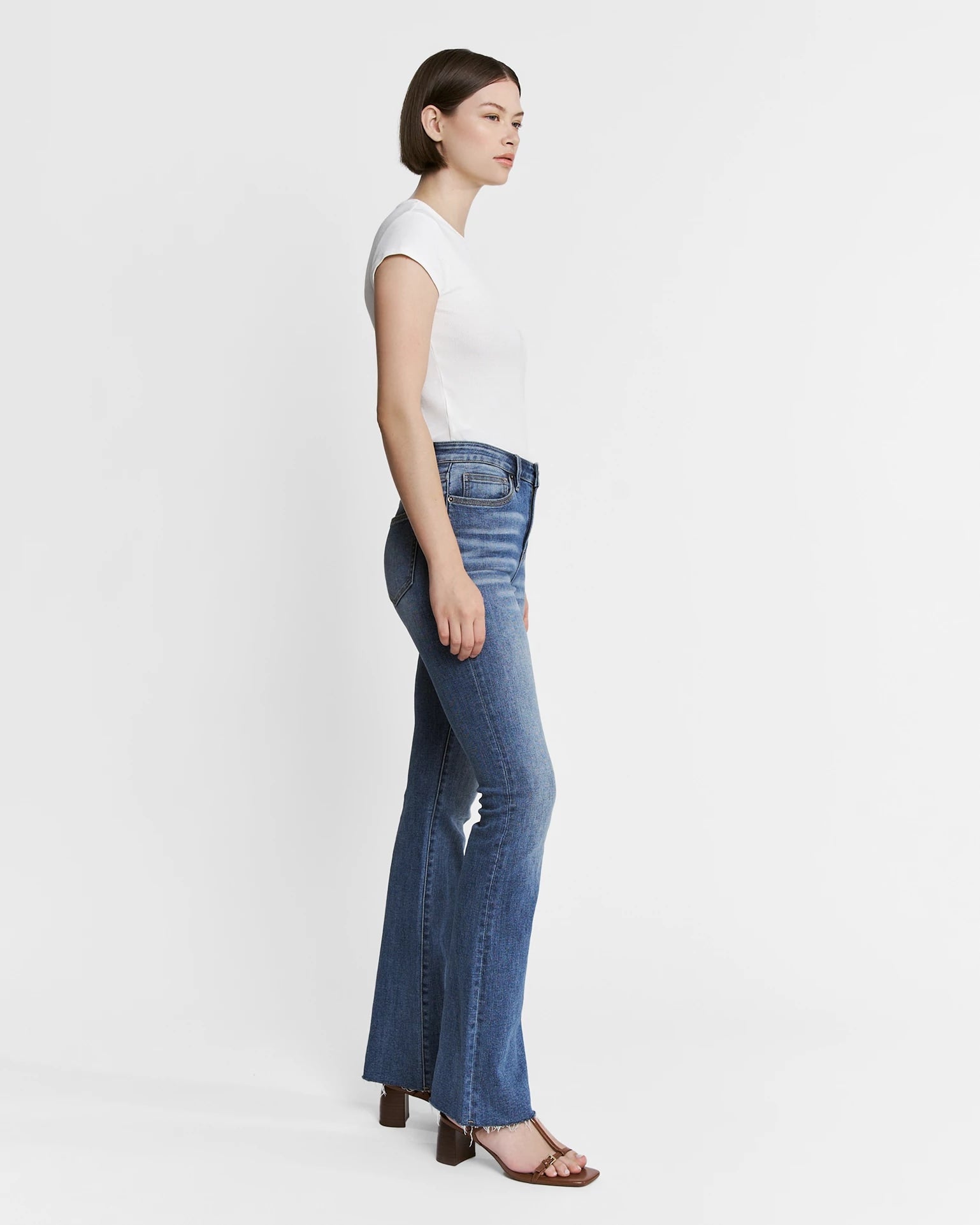Smalt Blue $|& Mica Denim High Rise Bootcut Jeans - Hanger Front