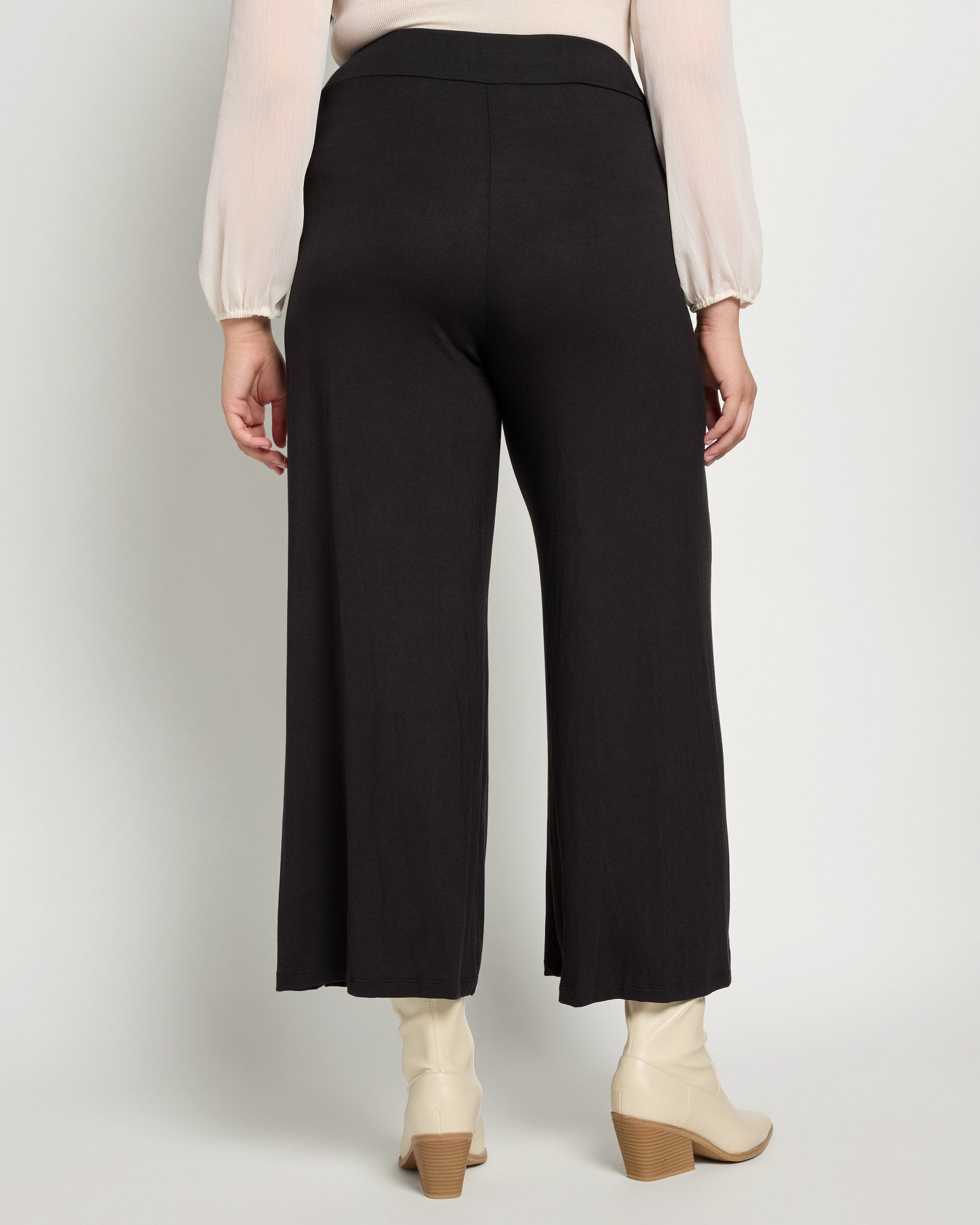 Black $|& Chris & Carol Super Soft Wide Leg Pant - SOF Back