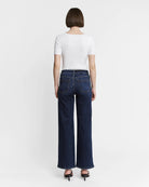Nice Blue $|& Mica Denim High Rise Slim Wide Leg Jean With Patch Pockets - Hanger Side