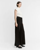 Fade Black $|& Mica Denim Super High Rise Seamed Trouser Jean - Hanger Front