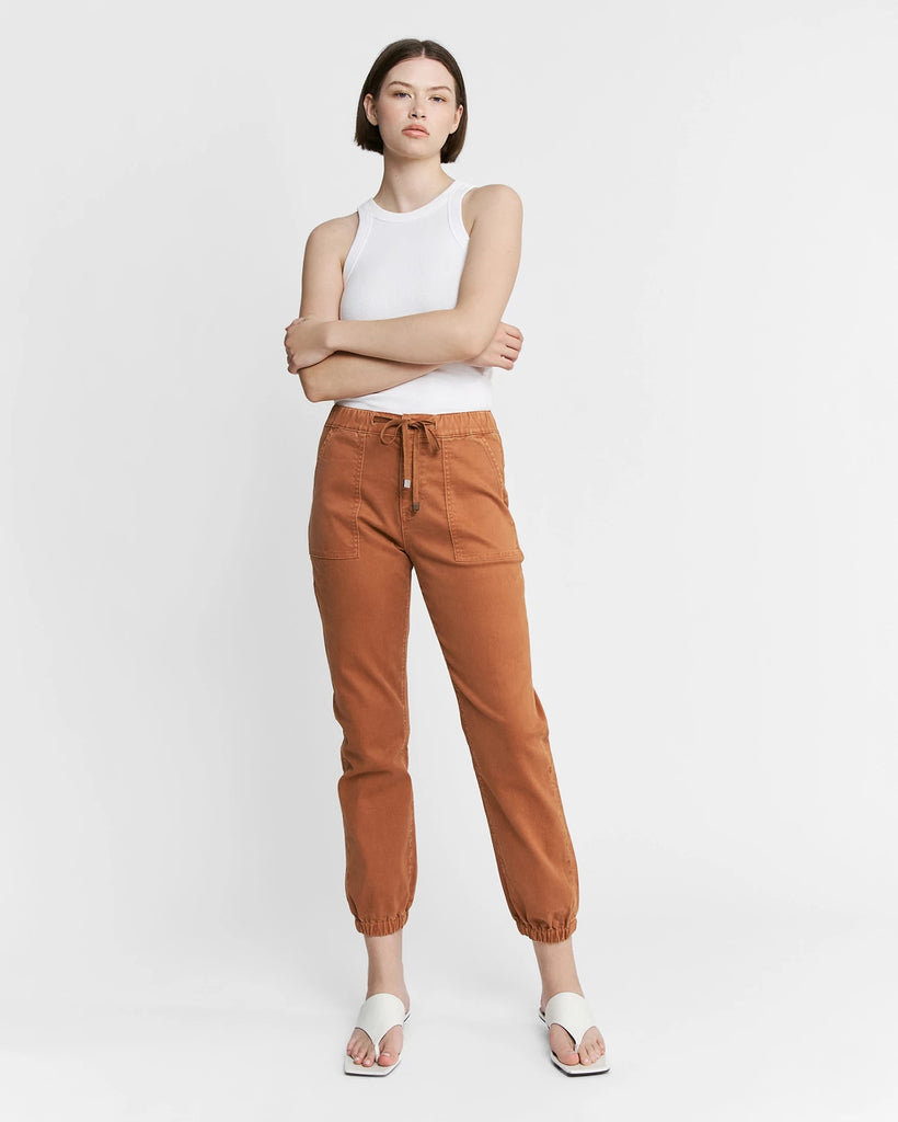 Mica Denim High Rise Cargo Joggers - Stretchy Twill – Wantable