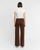 Vintage Brown $|& Mica Denim Super High Rise Wide Leg Pant - Hanger Side