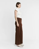 Vintage Brown $|& Mica Denim Super High Rise Wide Leg Pant - Hanger Front