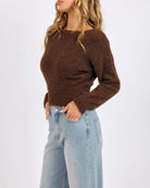 Oak $|& Sage The Label Indira Boat Neck Sweater - Hanger Front
