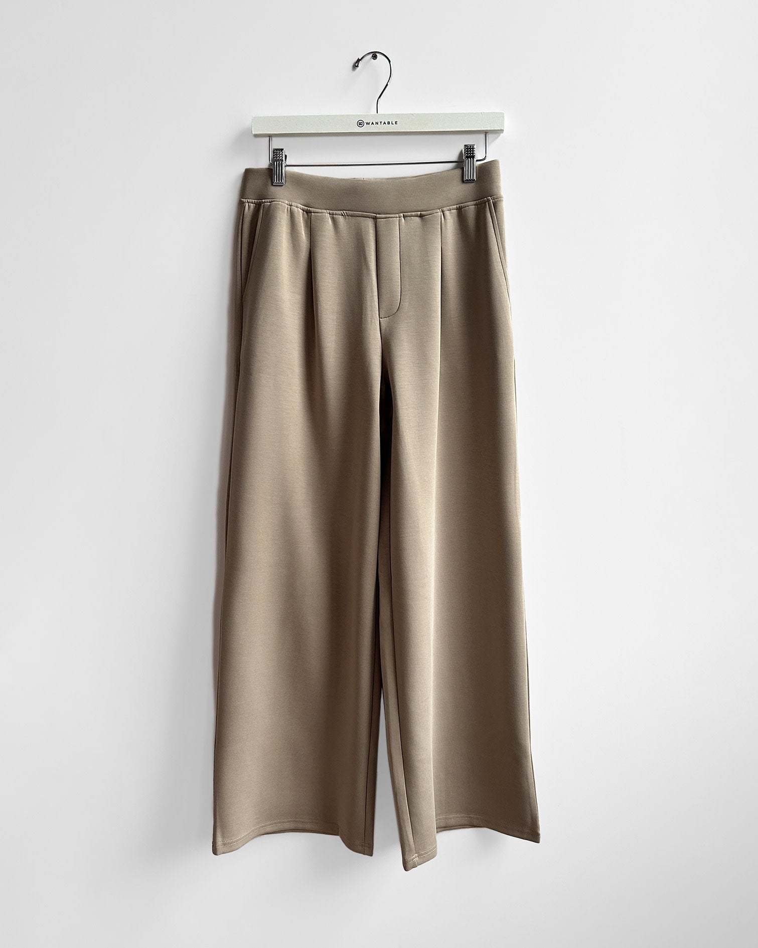 Taupe $|& Thread & Supply Frida Scuba Knit Trouser - Hanger Detail