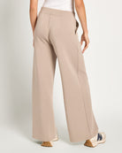 Taupe $|& Thread & Supply Frida Scuba Knit Trouser - SOF Back
