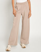 Taupe $|& Thread & Supply Frida Scuba Knit Trouser - SOF Front