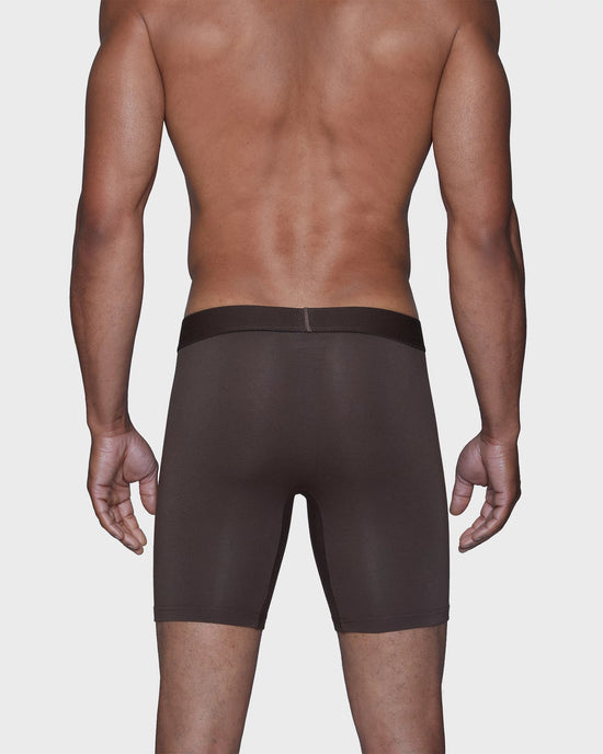 Walnut $|& Wood Underwear 6" Biker Brief With Fly - Hanger Side
