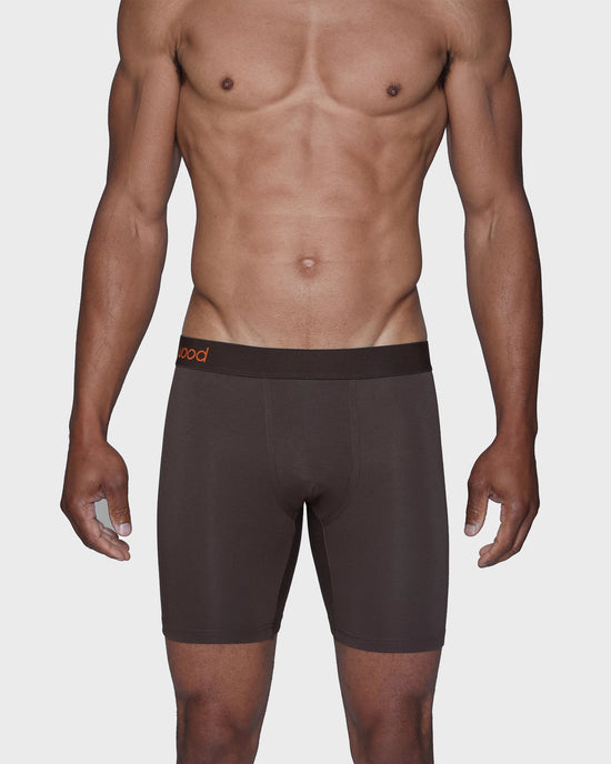 Walnut $|& Wood Underwear 6" Biker Brief With Fly - VOF Detail