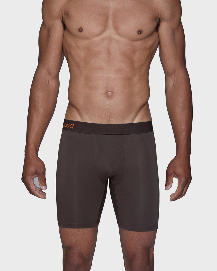Walnut $|& Wood Underwear 6" Biker Brief With Fly - VOF Detail