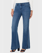 Canyon Road $|& Liverpool Hannah Flare Jeans With Self Trim - VOF Detail