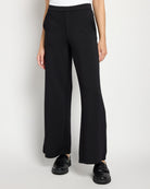 Black $|& Liverpool Cloud Knit Wide Leg Trouser - SOF Front