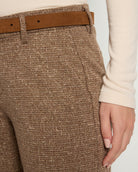 Brown/Camel Herringbone $|& Liverpool Kelsey Wide Leg Trouser - SOF Full Front