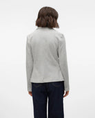Light Grey Melange $|& Vero Moda Julia Knit Blazer - Hanger Side