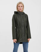 Peat $|& Vero Moda Malou Coated Raincoat - VOF Detail
