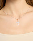 Silver $|& Macrae & Co Emma Cross Necklace - SOF Full Front