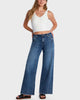 Mighty Pocket Frayed Wide Leg Jeans