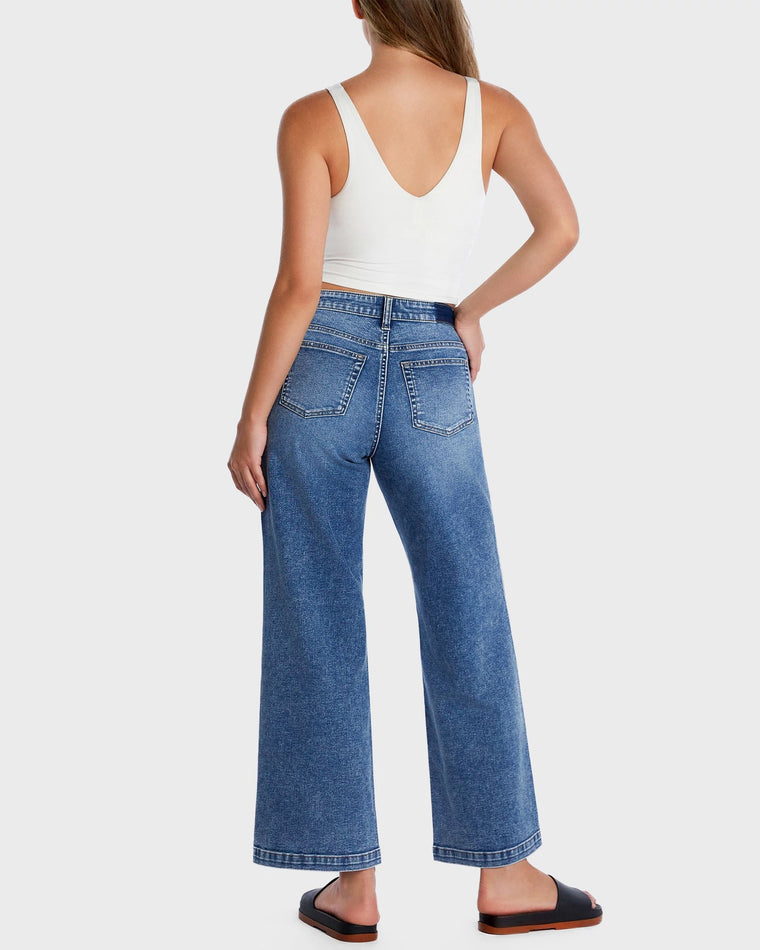 90's Blue $|& Hint of Blu Clever High Rise Straight Leg Jeans - Hanger Side