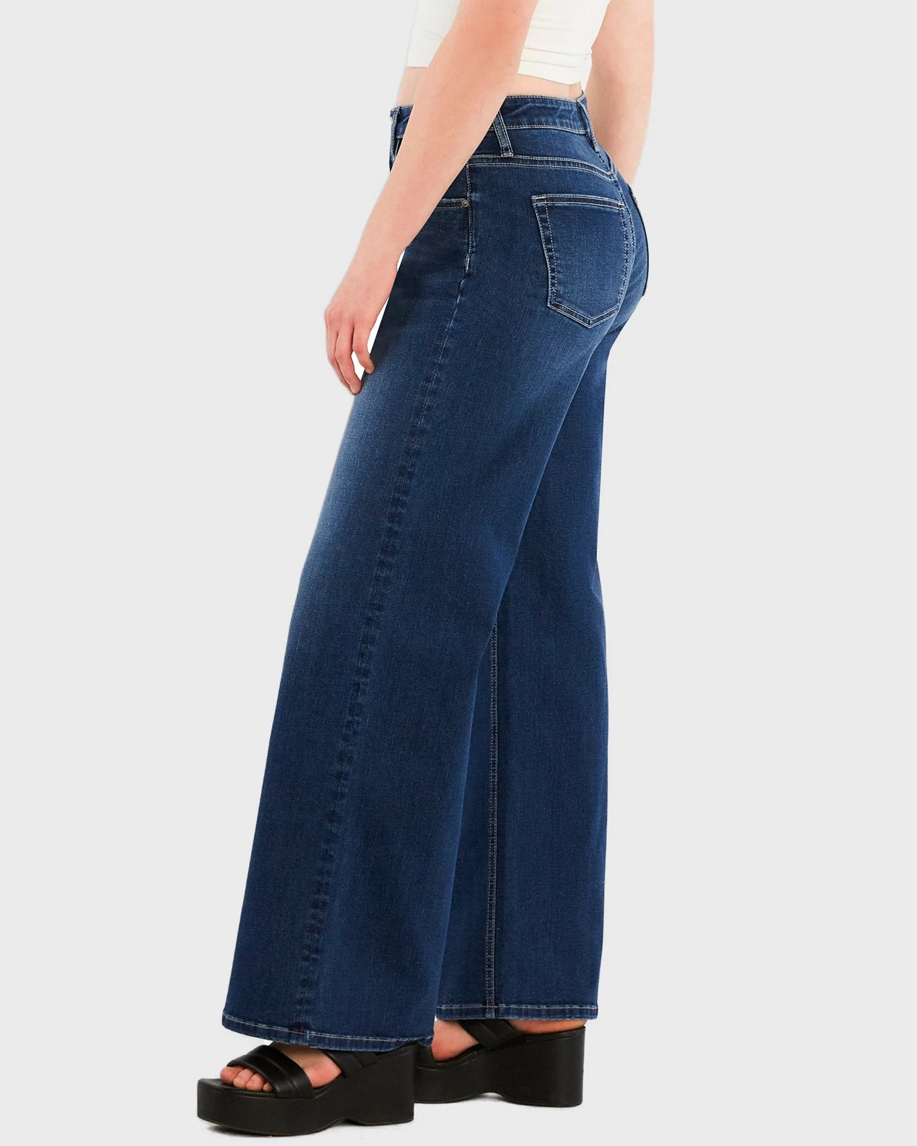 Stella Blue $|& Hint of Blu Stella Wide Leg Jeans - Hanger Front