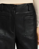 Black $|& Lucy Paris Reeve Vegan Leather Pant - SOF Full Front